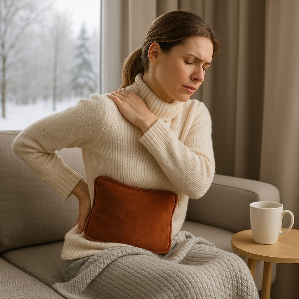 mujer con dolor abdominal tratamiento termico en clinica milenio madrid invierno en casa